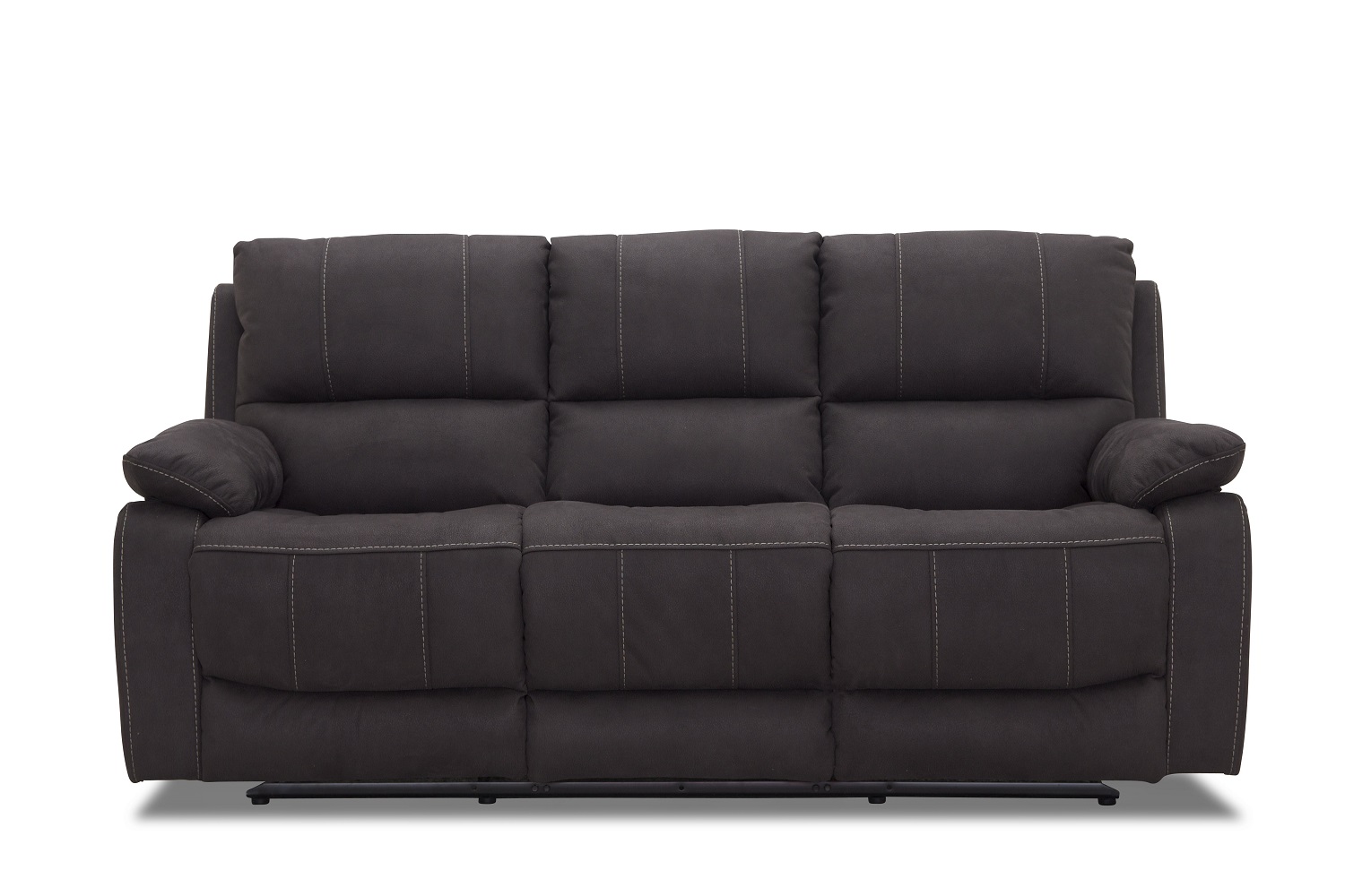 HAGA Texas 3-sits Recliner Soffa – Gråttbrunt Tyg