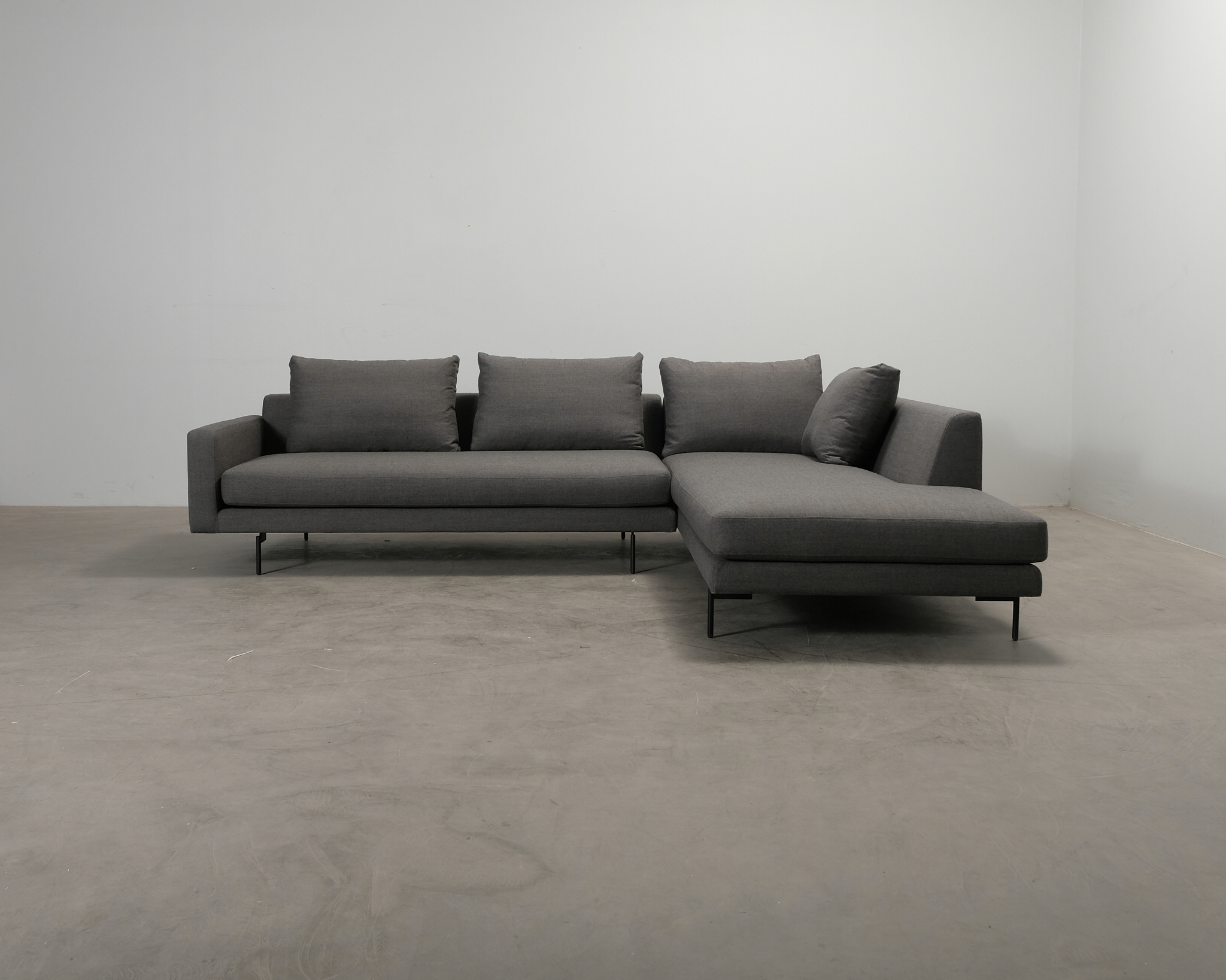 Wendelbo Edge V2 4-sits hörnsoffa grå