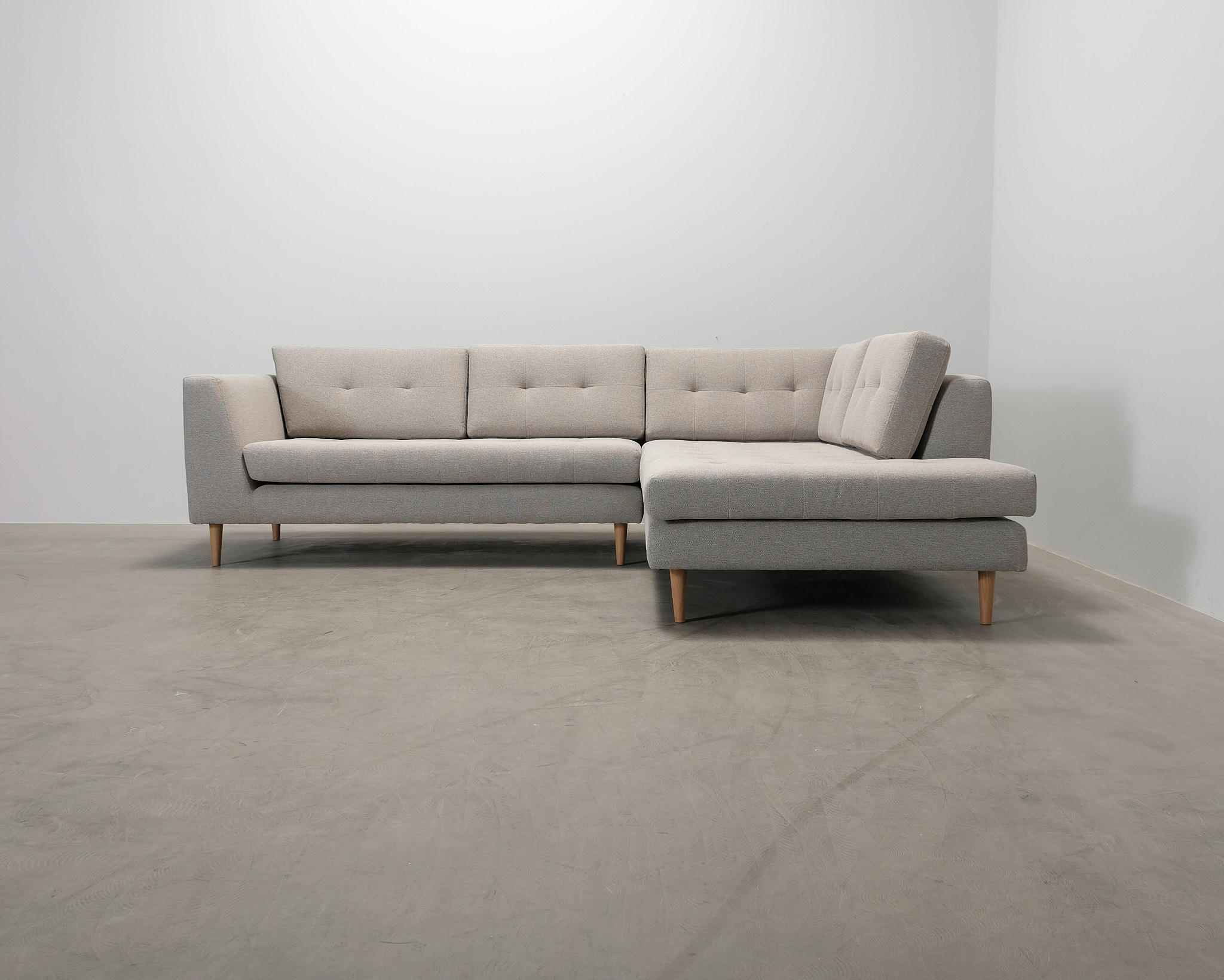 Sofacompany Nelson 4-sits hörnsoffa med öppet avslut greige