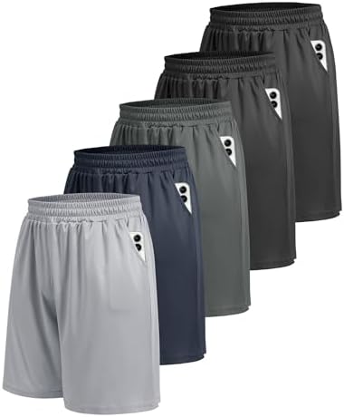 5 Pack Athletic Gym Mens Shorts – Workout Black Qu… 5 Pack Athletic Gym Mens Shorts – Workout Black Qu…