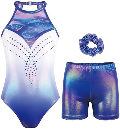 Gymnastics Leotards for Girls With Shorts Sparkly … Gymnastics Leotards for Girls With Shorts Sparkly …