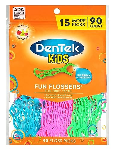 DenTek Kids Fun Flossers, Floss Picks, Removes Foo… DenTek Kids Fun Flossers, Floss Picks, Removes Foo…