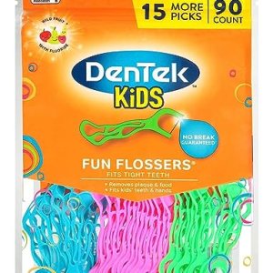 DenTek Kids Fun Flossers, Floss Picks, Removes Foo… DenTek Kids Fun Flossers, Floss Picks, Removes Foo…
