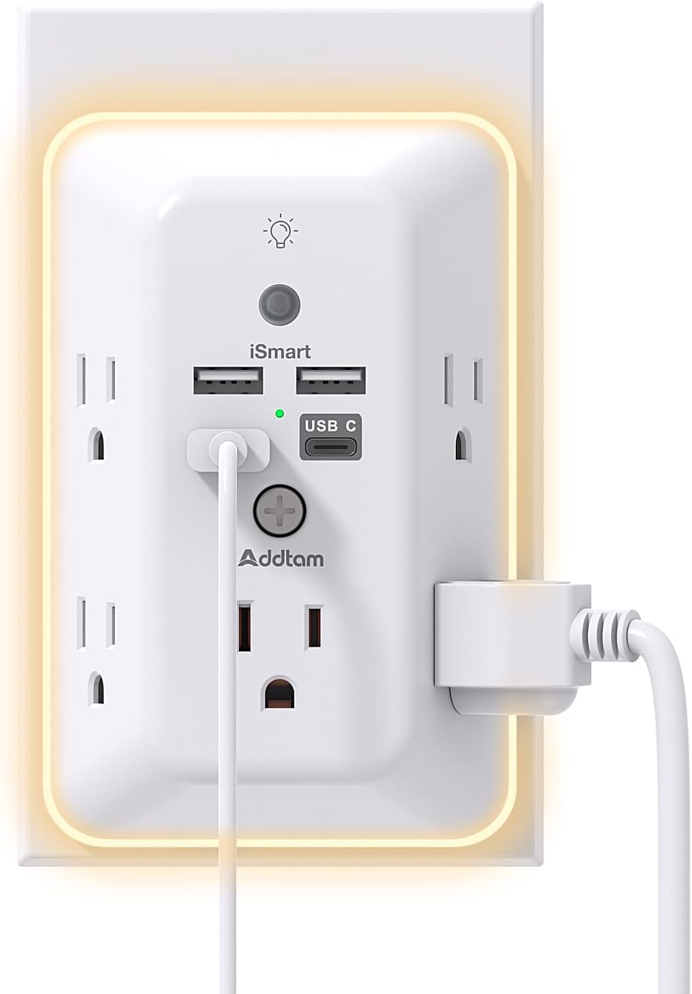 Surge Protector, Outlet Extender with Night Light,… Surge Protector, Outlet Extender with Night Light,…