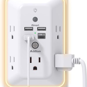 Surge Protector, Outlet Extender with Night Light,… Surge Protector, Outlet Extender with Night Light,…