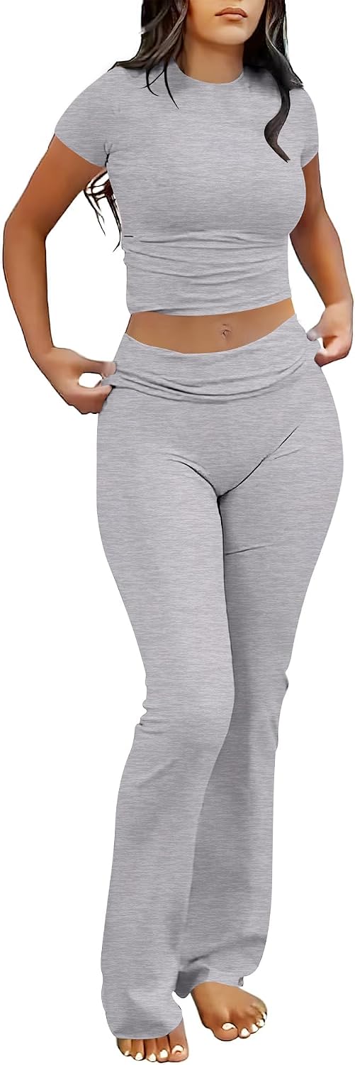 ANRABESS Lounge Sets for Women 2 Piece Foldover Yo… ANRABESS Lounge Sets for Women 2 Piece Foldover Yo…