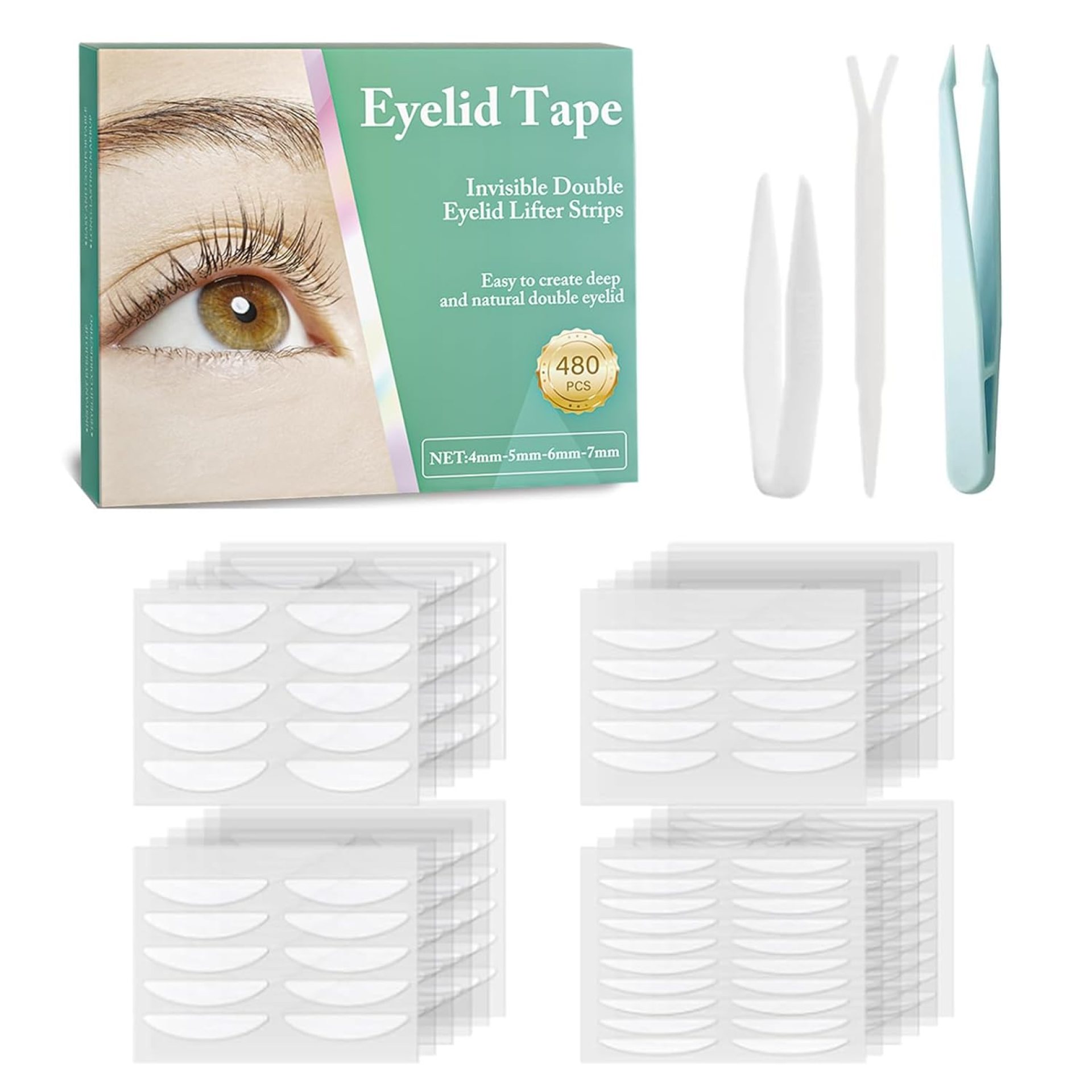 480PCS Invisible Eyelid Tape – Eyelid Lifter Strip… 480PCS Invisible Eyelid Tape – Eyelid Lifter Strip…