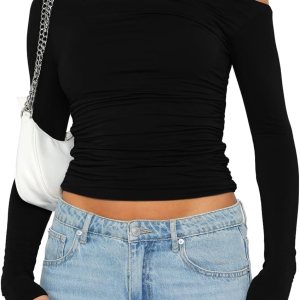 Darong Women’s Casual Long Sleeve Boat Neck Off Sh… Darong Women’s Casual Long Sleeve Boat Neck Off Sh…