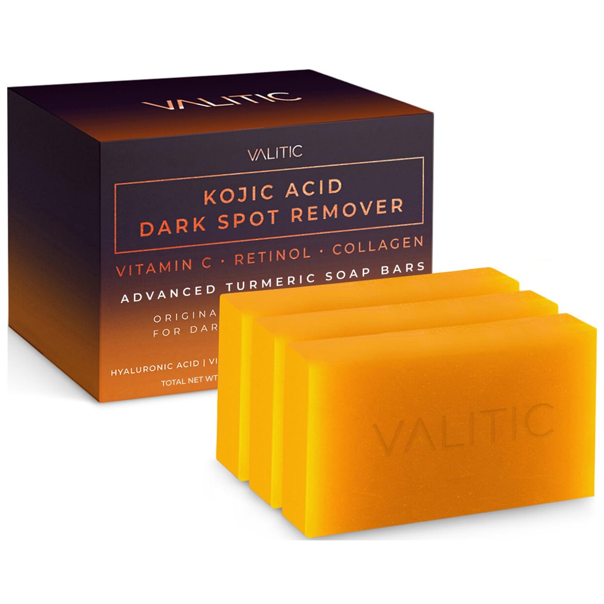 VALITIC Kojic Acid Dark Spot Remover Soap Bars wit… VALITIC Kojic Acid Dark Spot Remover Soap Bars wit…