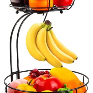 Auledio Iron 2-Tier Countertop Fruit Vegetables Ba… Auledio Iron 2-Tier Countertop Fruit Vegetables Ba…