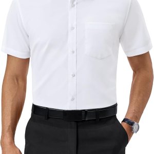 Alimens & Gentle Mens Short Sleeve Dress Shirts Re… Alimens & Gentle Mens Short Sleeve Dress Shirts Re…
