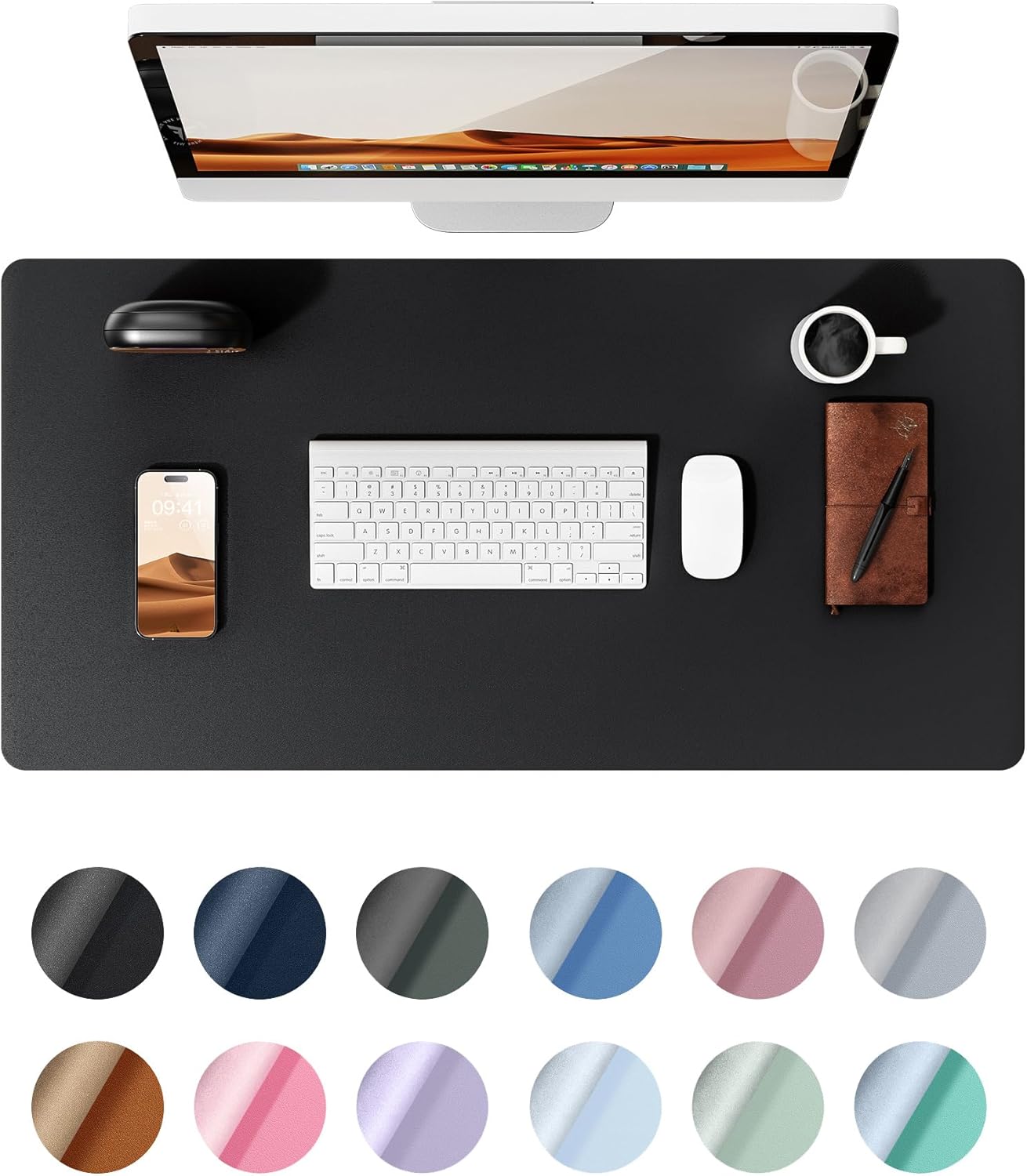 YSAGi Leather Office Desk Pad Protector, Large Mou… YSAGi Leather Office Desk Pad Protector, Large Mou…