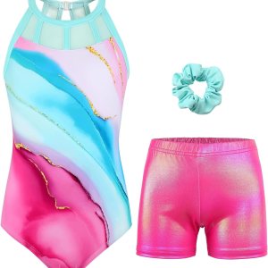 Gymnastics Leotards for Girls With Shorts Sparkly … Gymnastics Leotards for Girls With Shorts Sparkly …