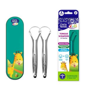 GuruNanda Kids Tongue Scraper (2-Pack) with Travel… GuruNanda Kids Tongue Scraper (2-Pack) with Travel…
