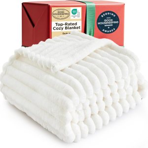 Bedsure GentleSoft White Throw Blanket for Couch -… Bedsure GentleSoft White Throw Blanket for Couch -…
