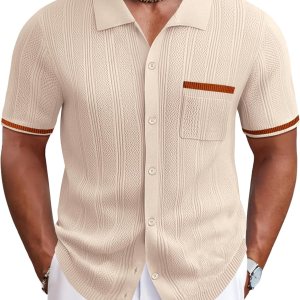 COOFANDY Men’s Knit Button Down Shirt 2025 Vintage… COOFANDY Men’s Knit Button Down Shirt 2025 Vintage…