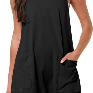 ANRABESS Womens Rompers Summer Casual Loose Sleeve… ANRABESS Womens Rompers Summer Casual Loose Sleeve…