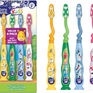 GuruNanda Kids Toothbrush with Suction Cup & Fun A… GuruNanda Kids Toothbrush with Suction Cup & Fun A…