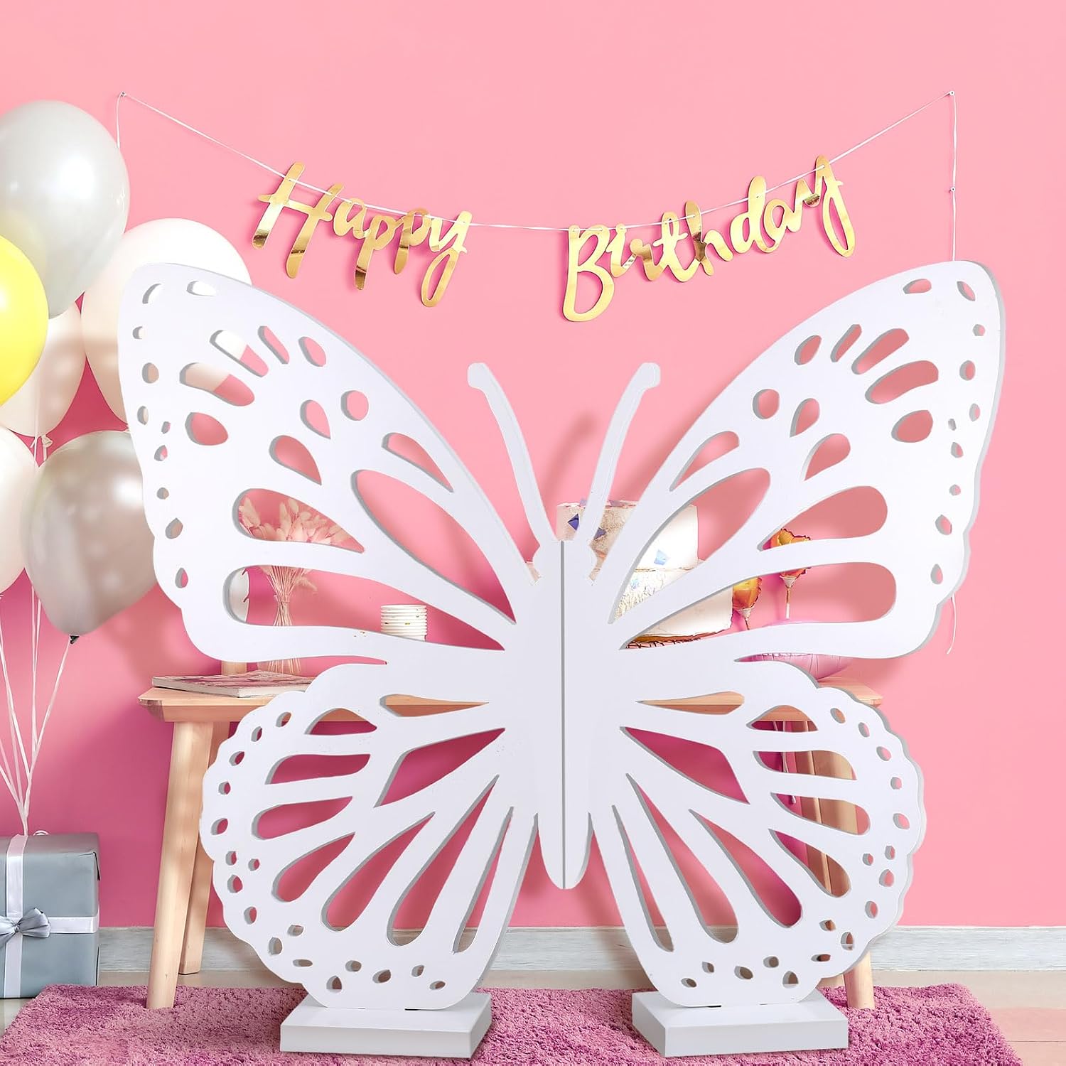 Large Wooden Butterfly Decor 24 x 28 Inches Standi… Large Wooden Butterfly Decor 24 x 28 Inches Standi…