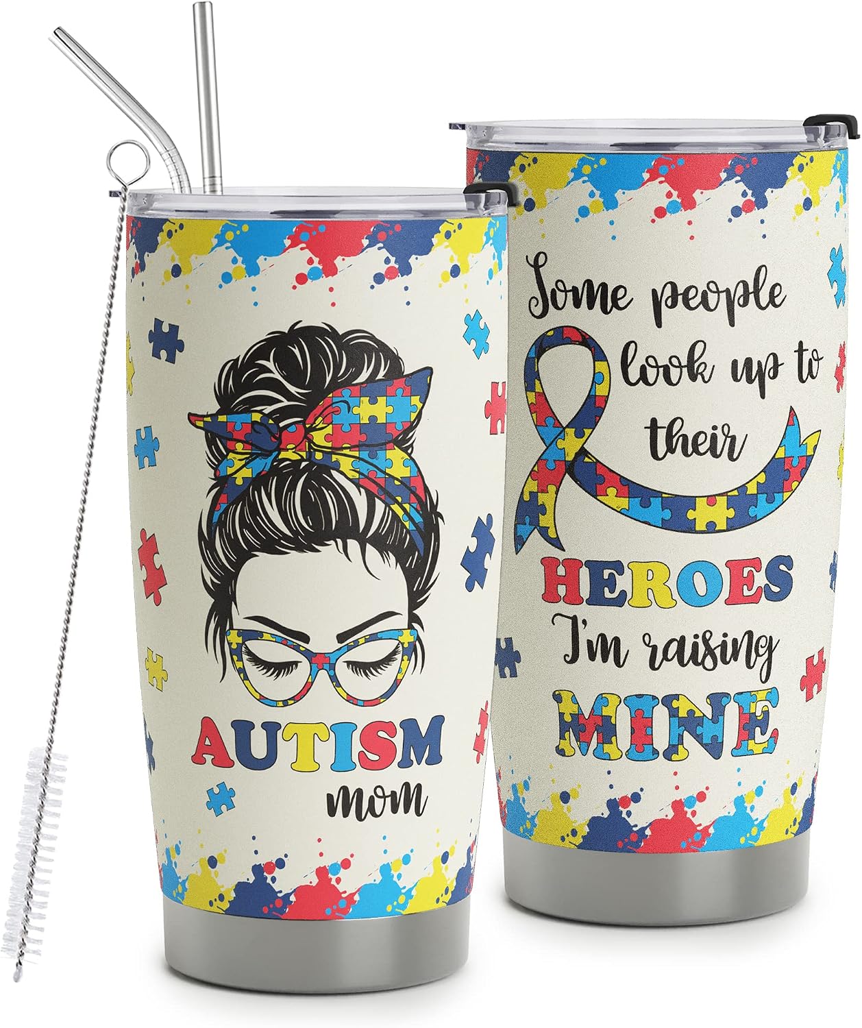 Autism Mom Gifts – Autism Awareness Travel Mug wit… Autism Mom Gifts – Autism Awareness Travel Mug wit…