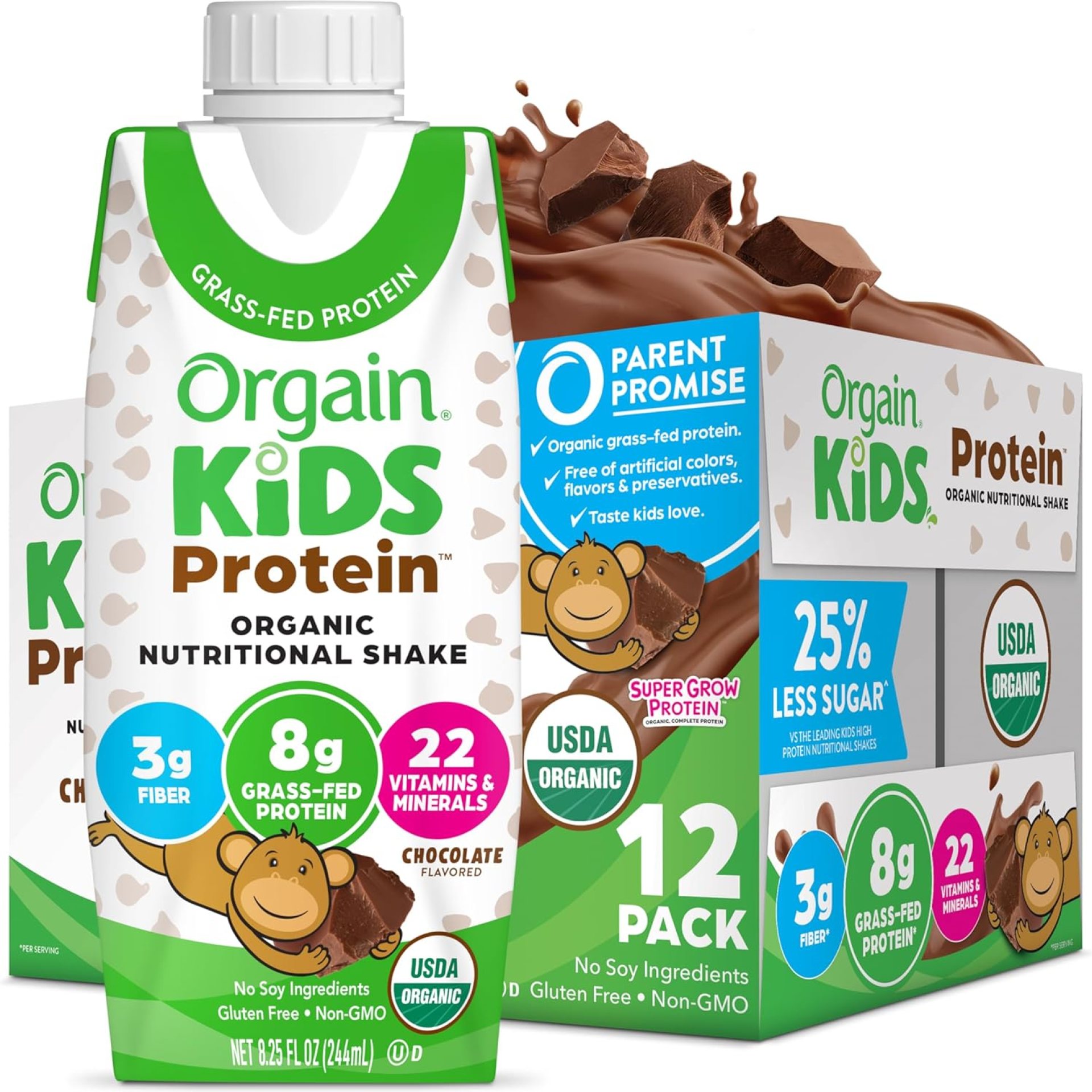 Orgain Organic Kids Protein Nutritional Shake, Cho… Orgain Organic Kids Protein Nutritional Shake, Cho…