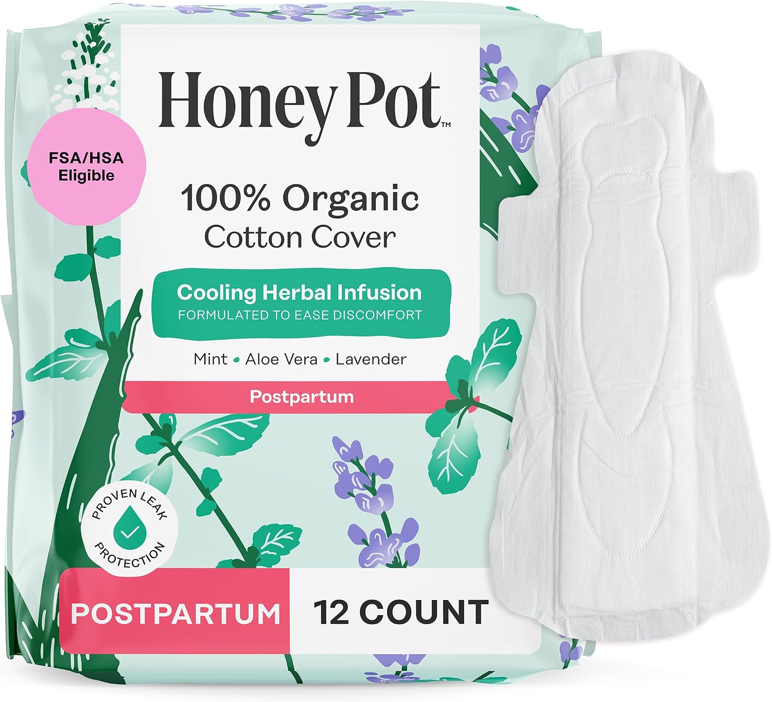 The Honey Pot Company – Herbal Postpartum Pads w/W… The Honey Pot Company – Herbal Postpartum Pads w/W…