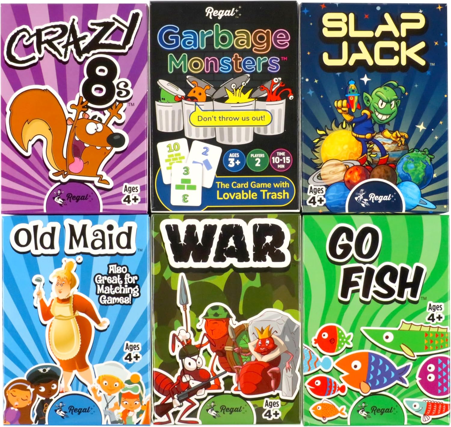Regal Games Card Games for Kids – Go Fish, Crazy 8… Regal Games Card Games for Kids – Go Fish, Crazy 8…