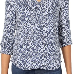 Amazon Essentials Women’s 3/4 Sleeve Button Popove… Amazon Essentials Women’s 3/4 Sleeve Button Popove…