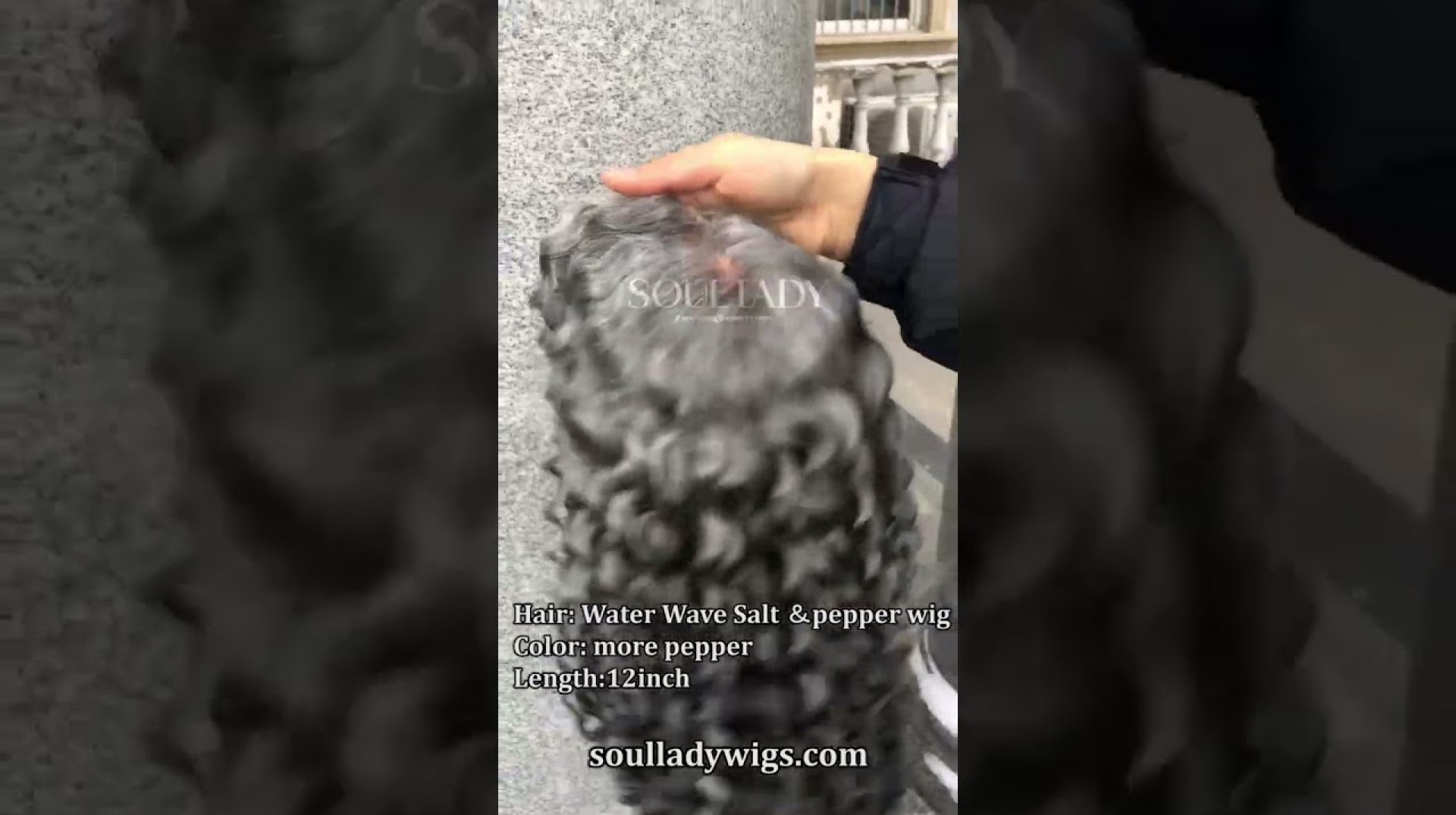 Water wave Salt and pepper wig Water wave Salt and pepper wig