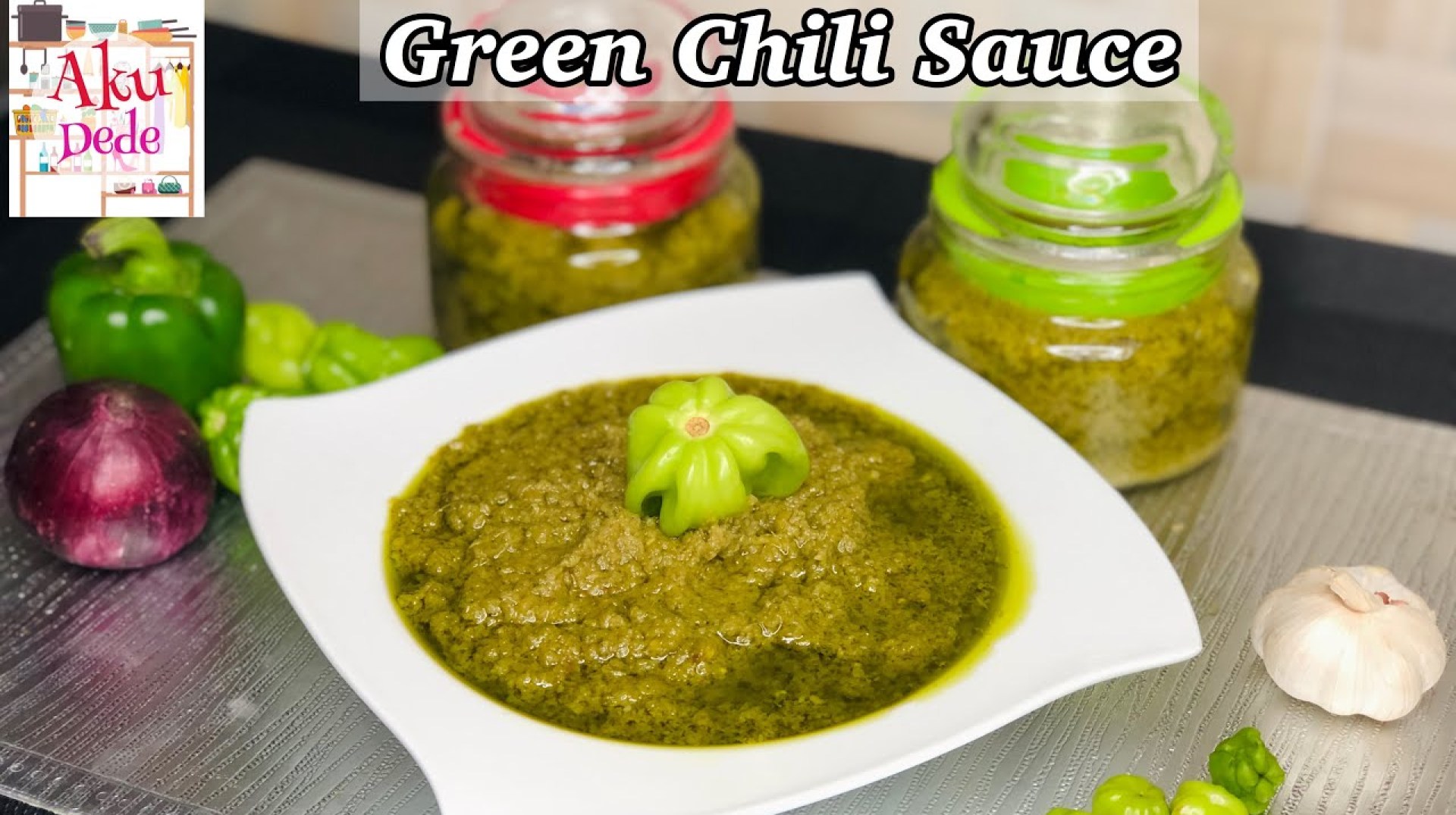 How to Make tasty Spicy Green Chili / Green Pepper Sauce at Home || Ghana green pepper sauce How to Make tasty Spicy Green Chili / Green Pepper Sauce at Home || Ghana green pepper sauce