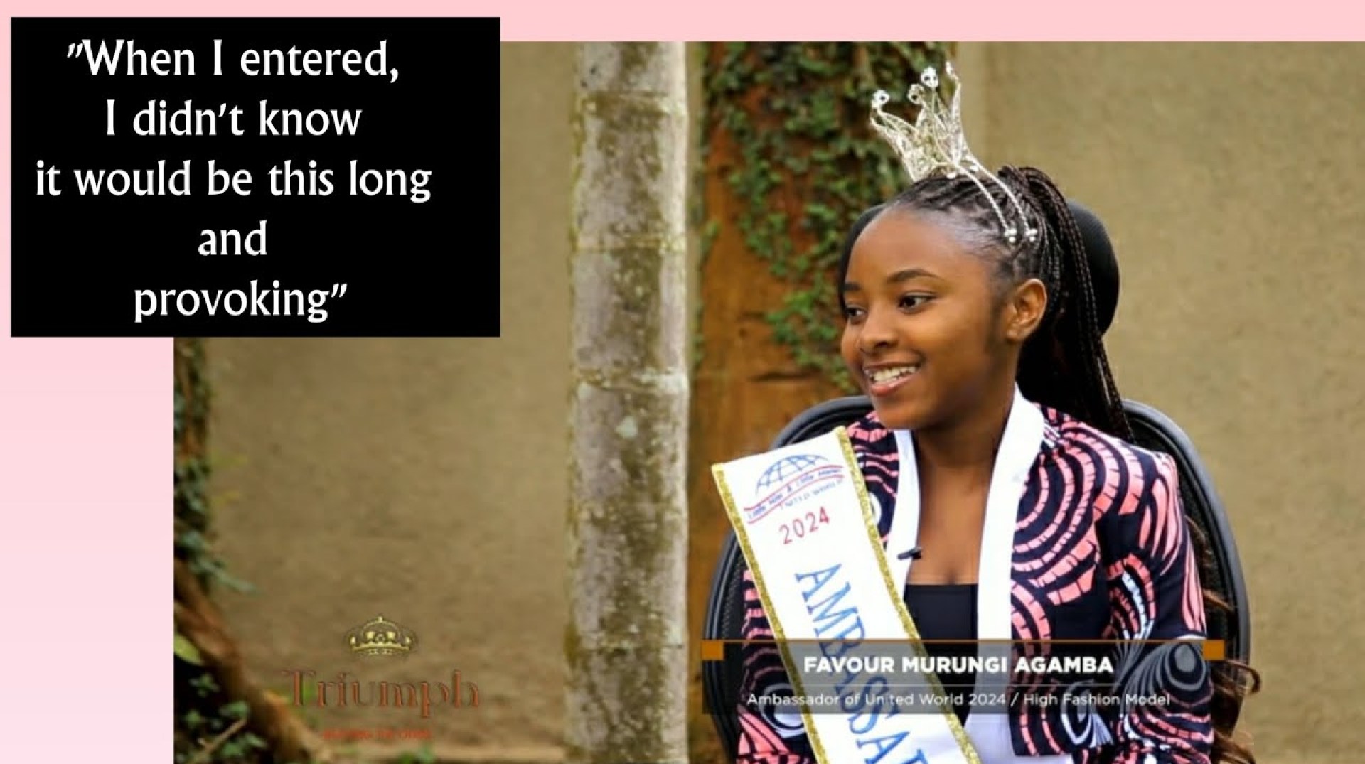 Crowning Achievements; A Young Queen's Journey; FAVOUR MURUNGI AGAMBA Crowning Achievements; A Young Queen's Journey; FAVOUR MURUNGI AGAMBA