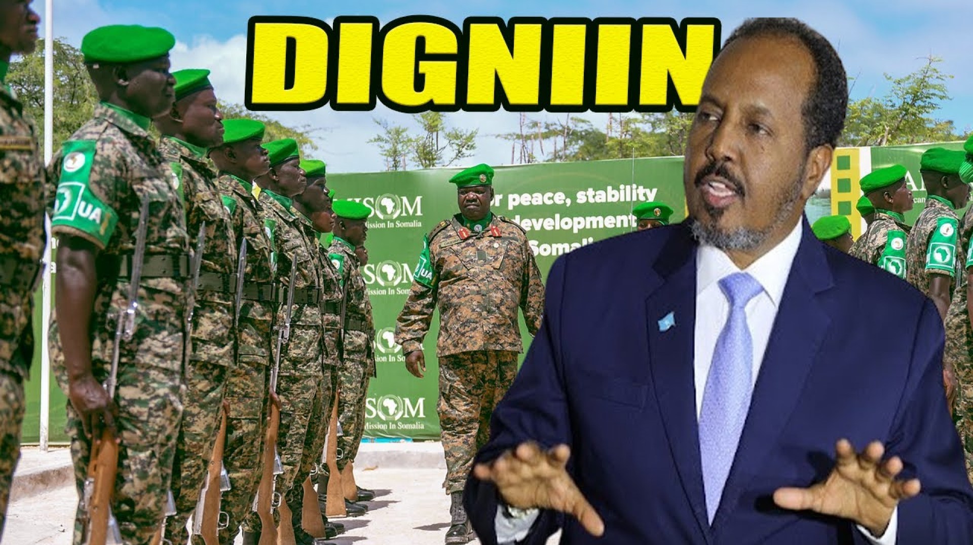 DEG DEG Villa Somalia oo Raaf Bilowday, Midowga Afrika oo Ciidankii AUSOM war kasoo saaray DEG DEG Villa Somalia oo Raaf Bilowday, Midowga Afrika oo Ciidankii AUSOM war kasoo saaray