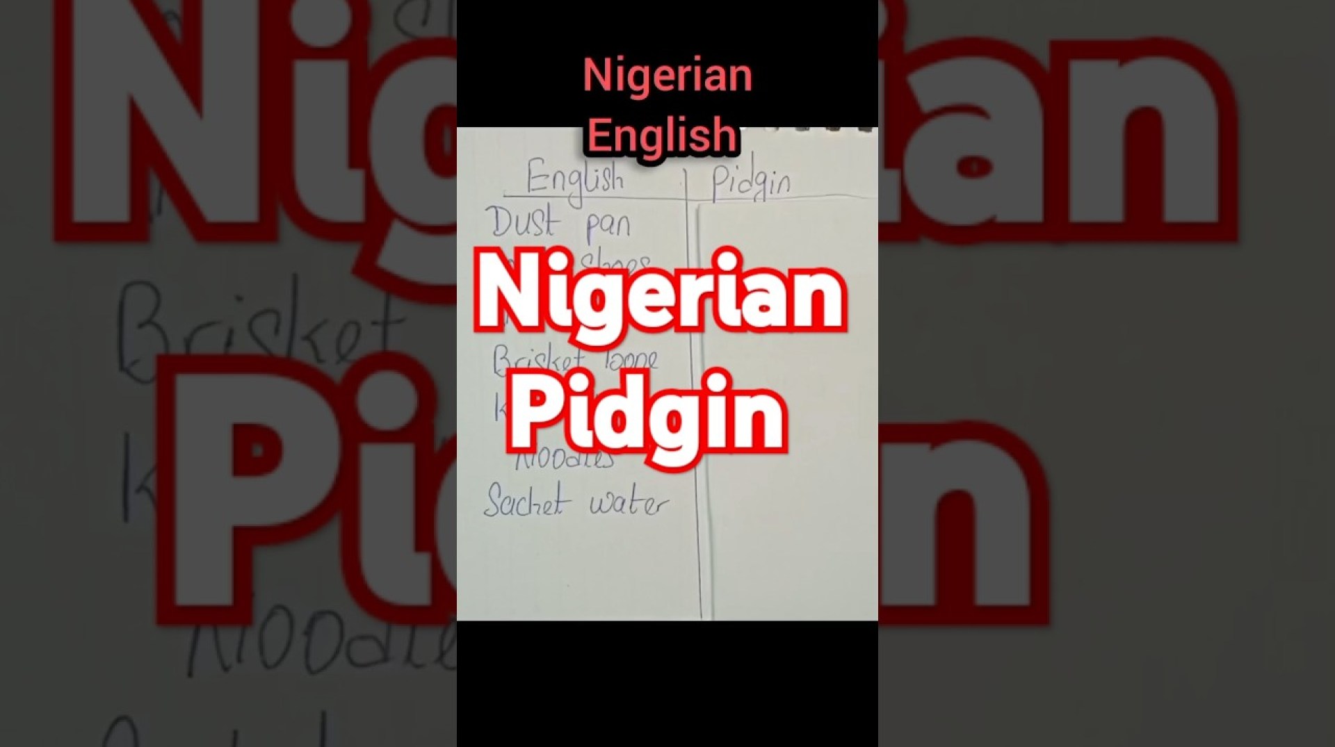 Pidgin English in Nigeria. #english #pidgin #nigeria #vocabulary Pidgin English in Nigeria. #english #pidgin #nigeria #vocabulary