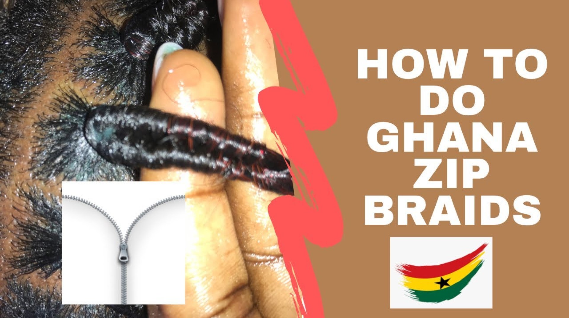 HOW TO do the Ghana zip braids HOW TO do the Ghana zip braids