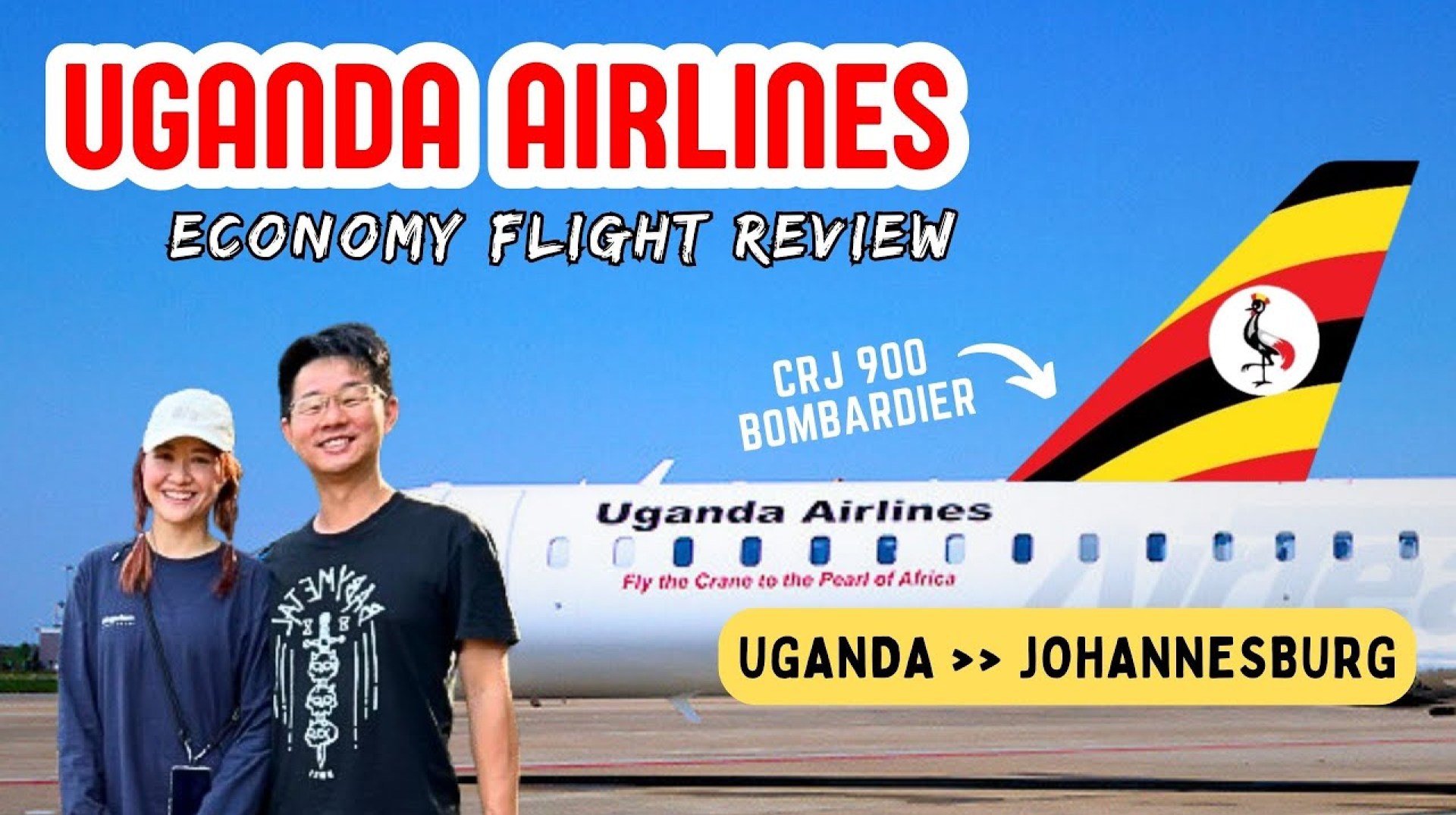 UGANDA AIRLINES (Economy) FLIGHT REVIEW – Uganda to Johannesburg, CRJ900 Bombardier (Africa Vlog) UGANDA AIRLINES (Economy) FLIGHT REVIEW – Uganda to Johannesburg, CRJ900 Bombardier (Africa Vlog)