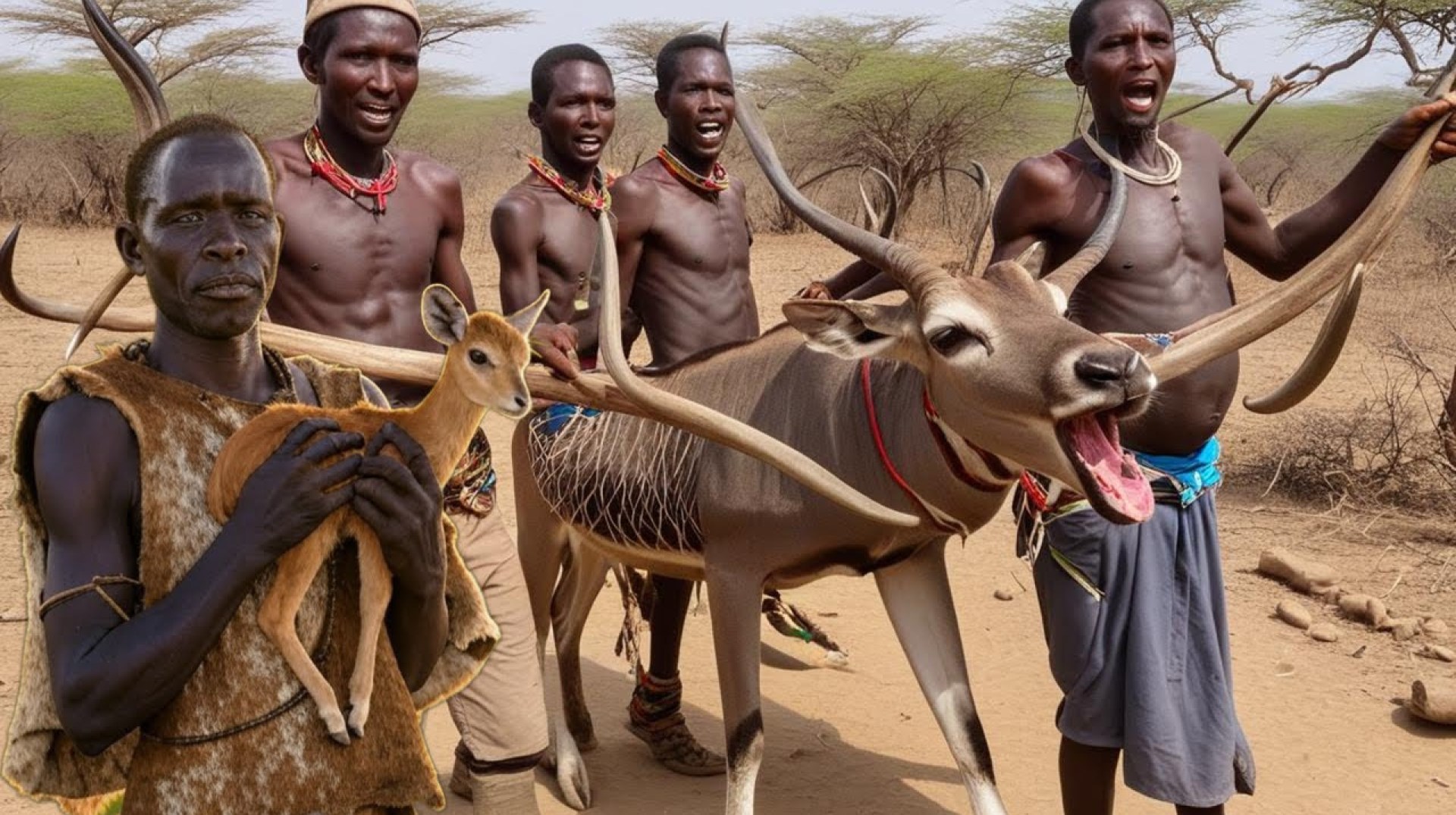 Incredible ANTELOPE HUNT With The Hadzabe Tribe Bushmen People Incredible ANTELOPE HUNT With The Hadzabe Tribe Bushmen People