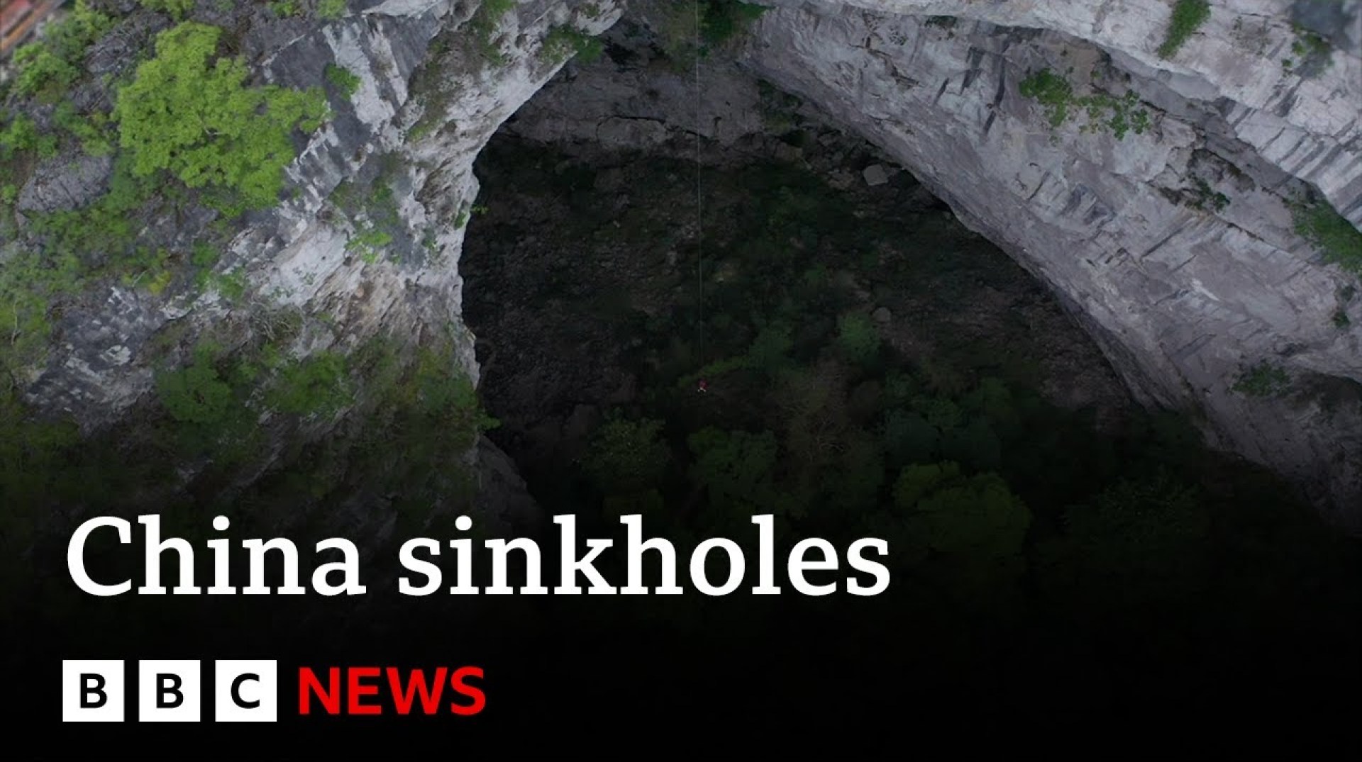 Chinese sinkholes unearth 'new wonders' | BBC News Chinese sinkholes unearth 'new wonders' | BBC News