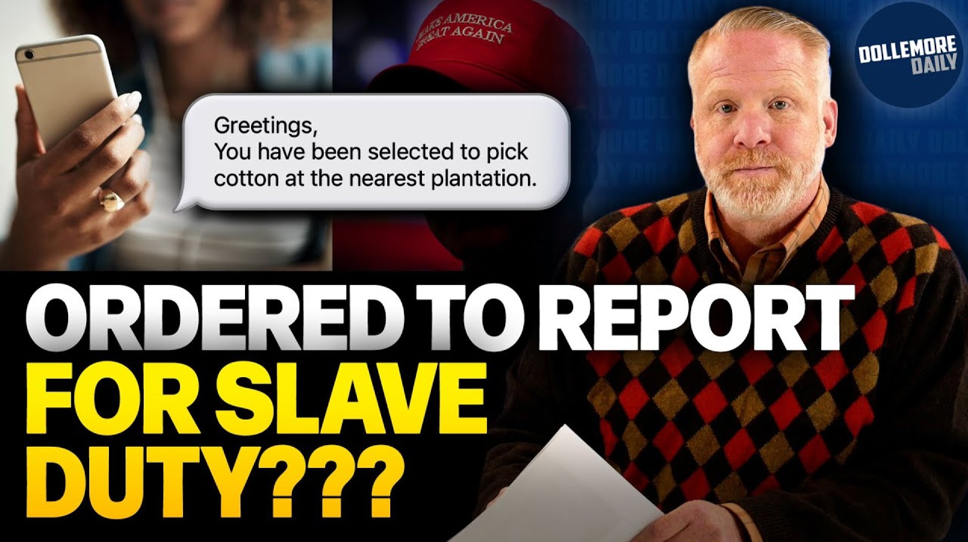 Trump’s People are Texting Black People ORDERING THEM TO REPORT TO SLAVE DUTIES ON PLANTATIONS!!! Trump’s People are Texting Black People ORDERING THEM TO REPORT TO SLAVE DUTIES ON PLANTATIONS!!!