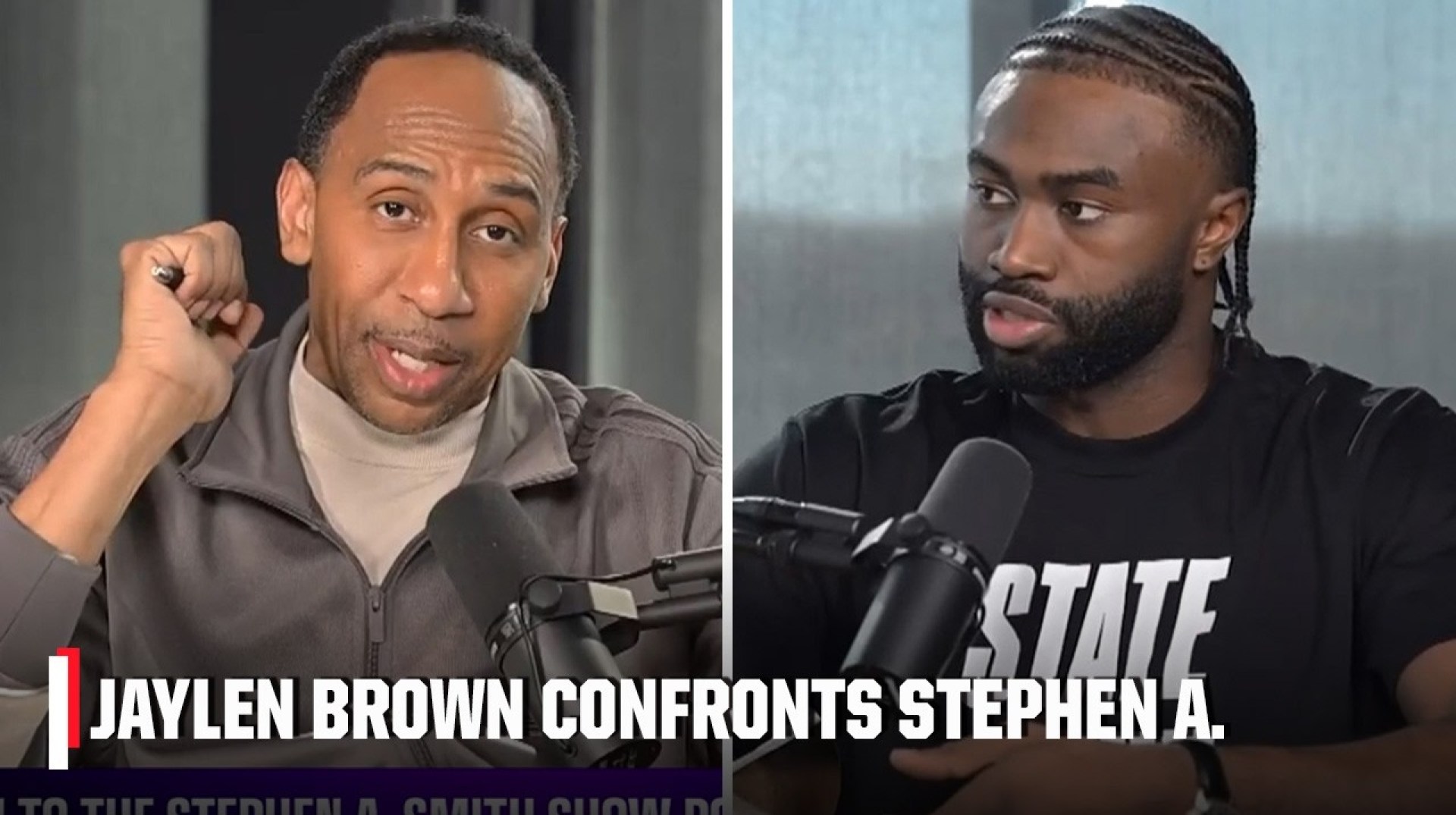 Jaylen Brown confronts Stephen A. over his 'unnamed source' from First Take | Stephen A. Smith Show Jaylen Brown confronts Stephen A. over his 'unnamed source' from First Take | Stephen A. Smith Show