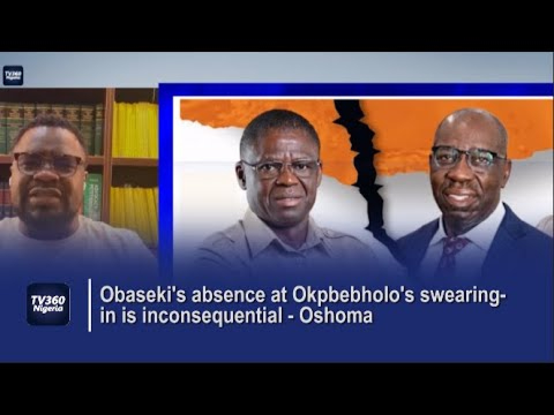 Obaseki's absence at Okpbebholo's swearing in is inconsequential – Oshoma Obaseki's absence at Okpbebholo's swearing in is inconsequential – Oshoma