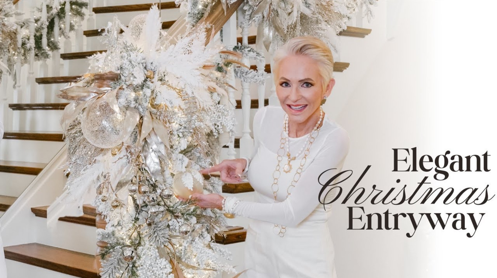 Elegant Christmas Decor for Your Home | Dreamy White Christmas Entryway + Staircase Reveal Elegant Christmas Decor for Your Home | Dreamy White Christmas Entryway + Staircase Reveal