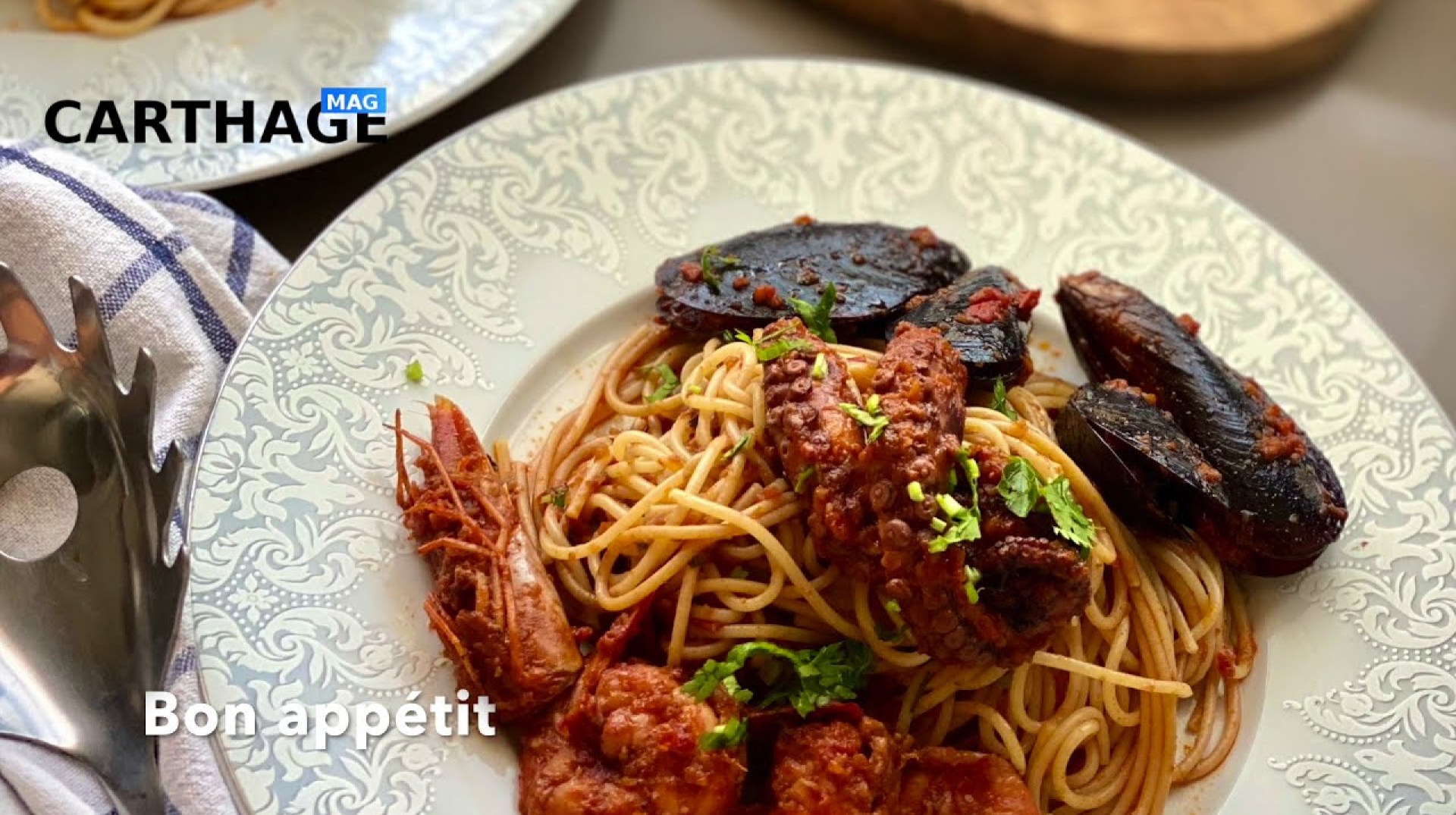 Seafood Pasta – a Tunisian Delicacy Seafood Pasta – a Tunisian Delicacy