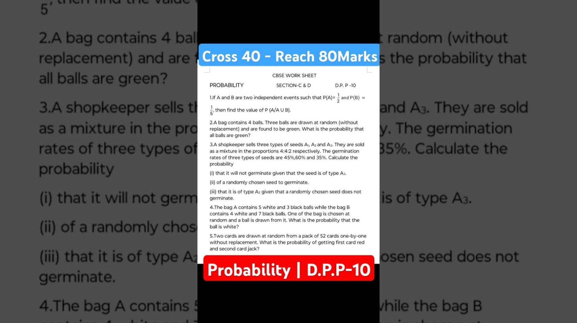 12th Grade Probability Secrets Revealed by TOP Students#12th #maths 12th Grade Probability Secrets Revealed by TOP Students#12th #maths