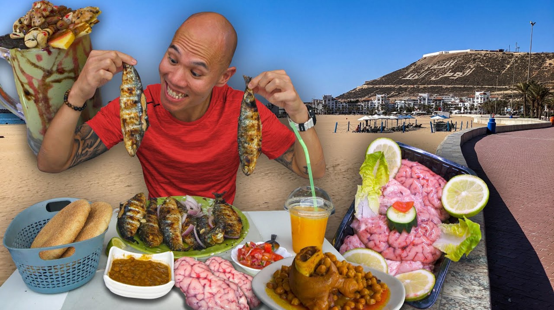 CRAZY Street Food Tour in Agadir, Morocco – MOROCCAN COW BRAIN TAGINE + AFRICA’S LARGEST INDOOR SOUK CRAZY Street Food Tour in Agadir, Morocco – MOROCCAN COW BRAIN TAGINE + AFRICA’S LARGEST INDOOR SOUK