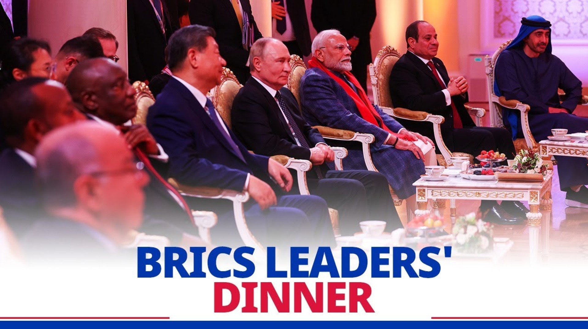 PM Modi and other BRICS leaders attend dinner hosted by President Putin in Kazan, Russia PM Modi and other BRICS leaders attend dinner hosted by President Putin in Kazan, Russia