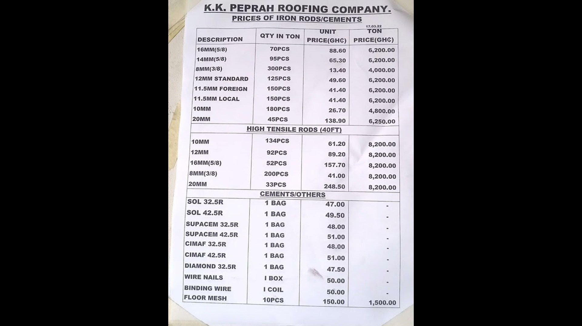BUILDING IN GHANA || Latest PRICES Iron rods, Cement BUILDING IN GHANA || Latest PRICES Iron rods, Cement