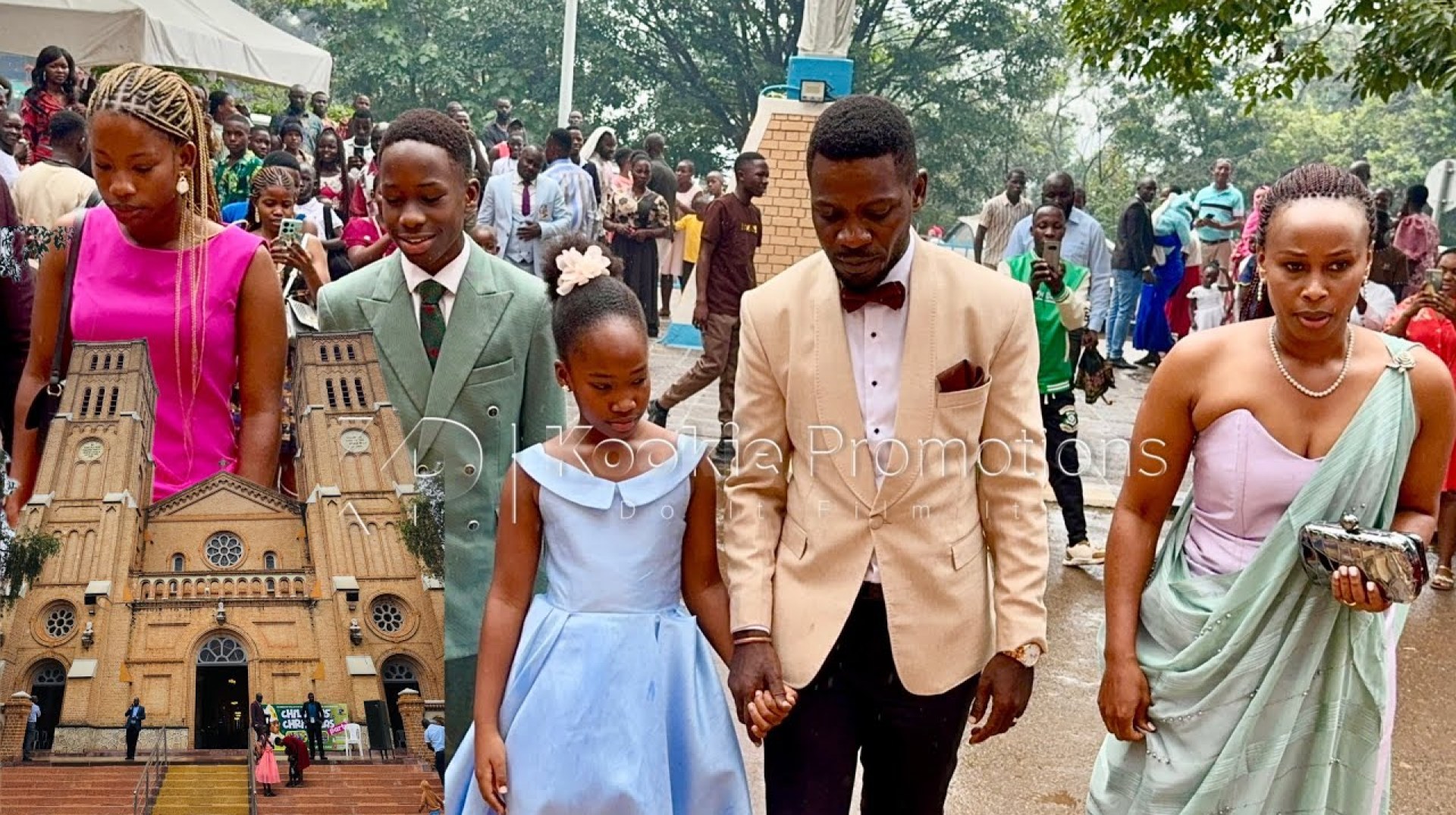 Bobi Wine's Arrival and His Family to Lubaga Cathedral on Christmas Day Bobi Wine's Arrival and His Family to Lubaga Cathedral on Christmas Day