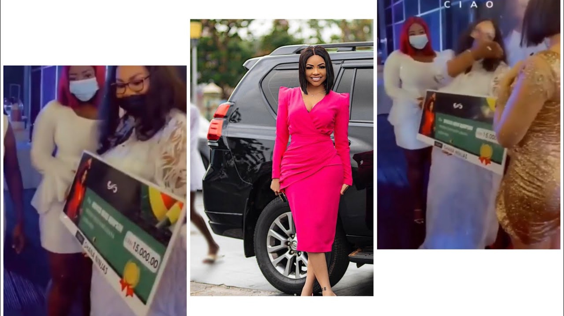 Ghana Ninjas gifts Ex bbnaija Nengi with 15,000 Cedes equivalent to 1 Million Naira Ghana Ninjas gifts Ex bbnaija Nengi with 15,000 Cedes equivalent to 1 Million Naira