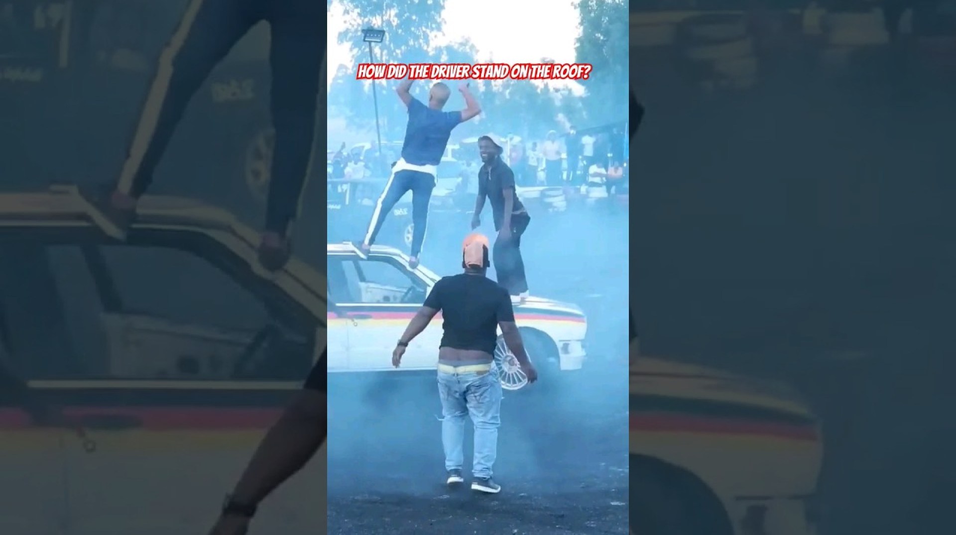 Did the driver, Austin Kruger just stand on the roof of his moving E30? #100shorts2024 #skidmarks Did the driver, Austin Kruger just stand on the roof of his moving E30? #100shorts2024 #skidmarks