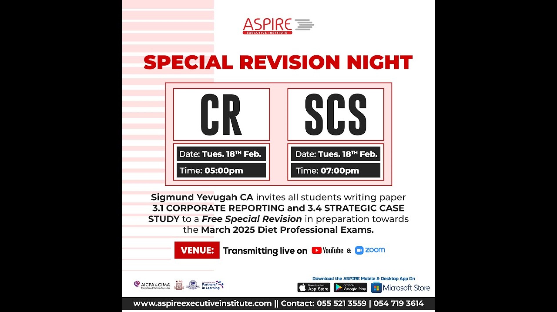 Aspire Special Revision Night Strategic Case Study March 25 Aspire Special Revision Night Strategic Case Study March 25